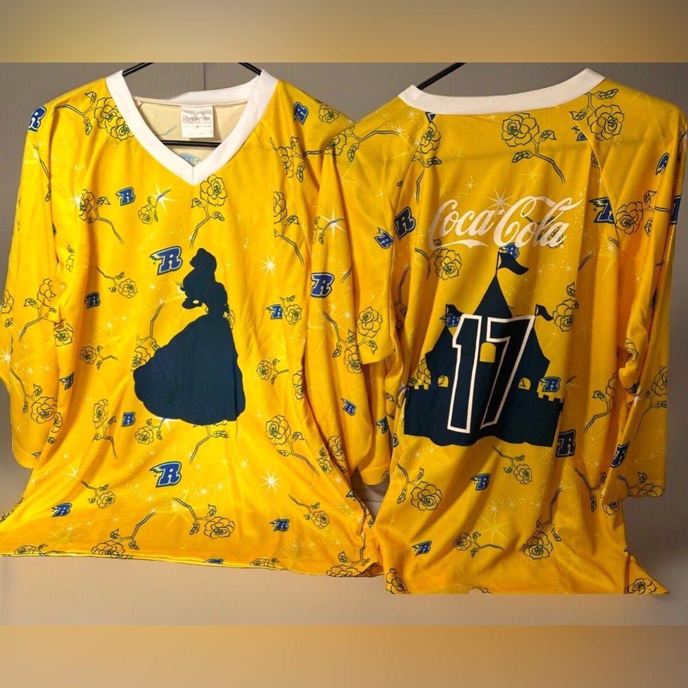 Rapid City RUSH Minor Hockey Y-XL Disney Princess Night‎ Special Yellow Jersey